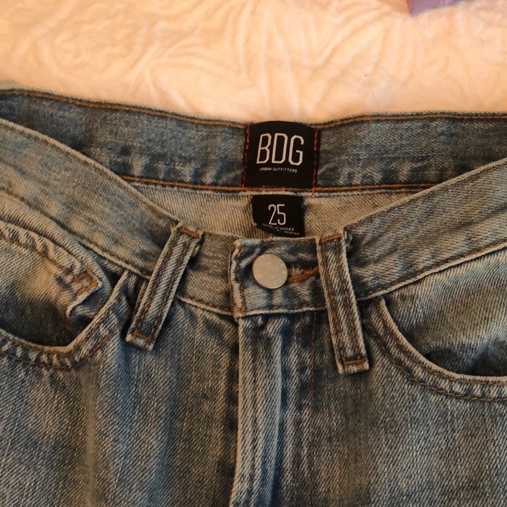 Urban outfitters split hem mom jean